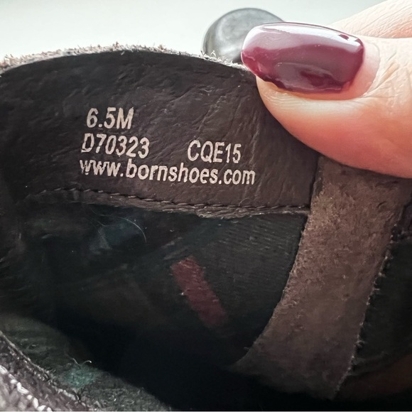 Born Amarena Brown Cross Distressed Strappy Fringe Boots - Picture 7 of 8